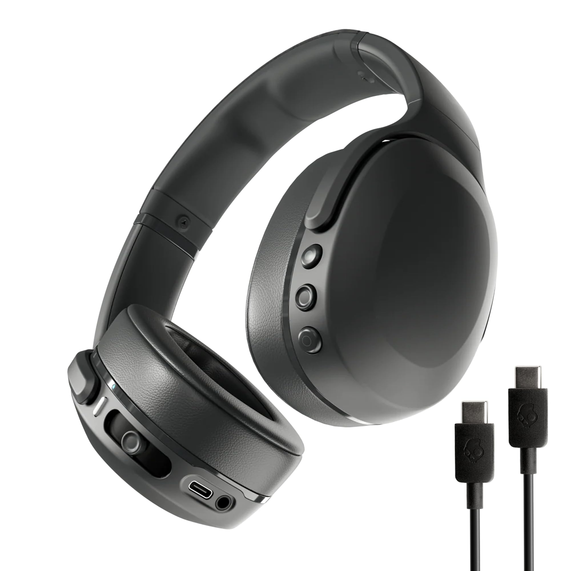  Skullcandy Crusher Evo über Ohr Kopfhörer - hoher Bass, 40 Std Akkulaufzeit, Bluetooth, iPhone/Android kompatibel, Schw
